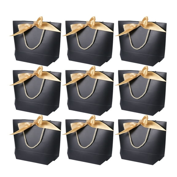 Toyandona 12 Pcs Present Bags Black Bow Goodie Bags for Baby Shower Use Women Families