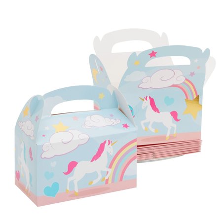 24 Pack Unicorn Party Favor Boxes, 6 x 3.3 x 3.6 Inch, Unicorn Goodie Bags Ideal for Birthdays, Events - Fill with Treats, Candies, Goodies