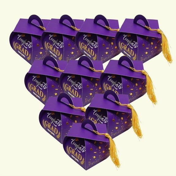 Treat Boxes 50pc Graduation Candy Box Doctoral Hat Small Gift Box Graduation Cap Party Favor Boxes Bulk Graduation Celebration Gift Supplies
