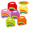 thumbnail image 1 of Rainbow Treat Boxes Candy Gable Boxes Party Cake Boxes Colorful Gift Boxes for Birthday Party 6 colors 24 Pack, 1 of 6