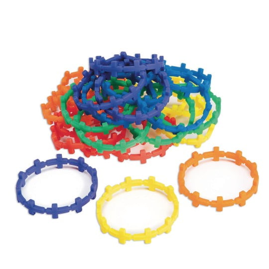 3PK Connected Cross Silicone Bracelet