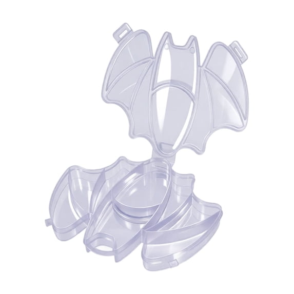 Treat Container Clear Bat Shaped 6 X 4.5 Inch Halloween Party Favor Box for Trick Or Treat Candies and Small Trinkets