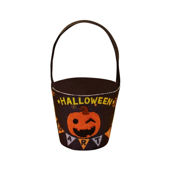 Treat Container Halloween Themed Non Woven 10X6 Inch All Ages Candy Pail for Halloween Party Supplies