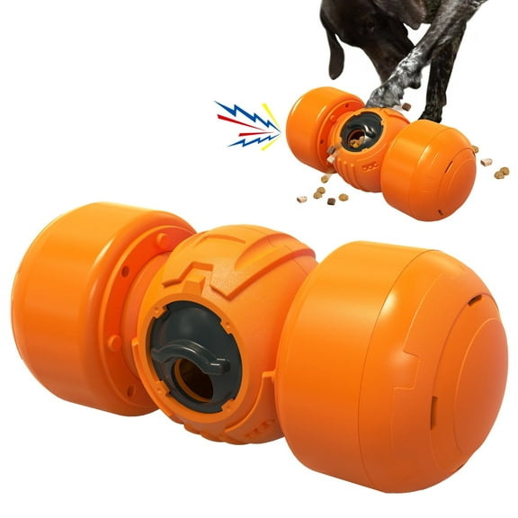 Treat Dispensing Dog Toys for Large Dogs, Interactive Puzzle Slow Feeder, Stimulating Roll and Squeak Dog Toys