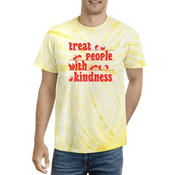 Treat People With Kindness! Tie Dye Cyclone Men -Image by Shutterstock, Male Medium