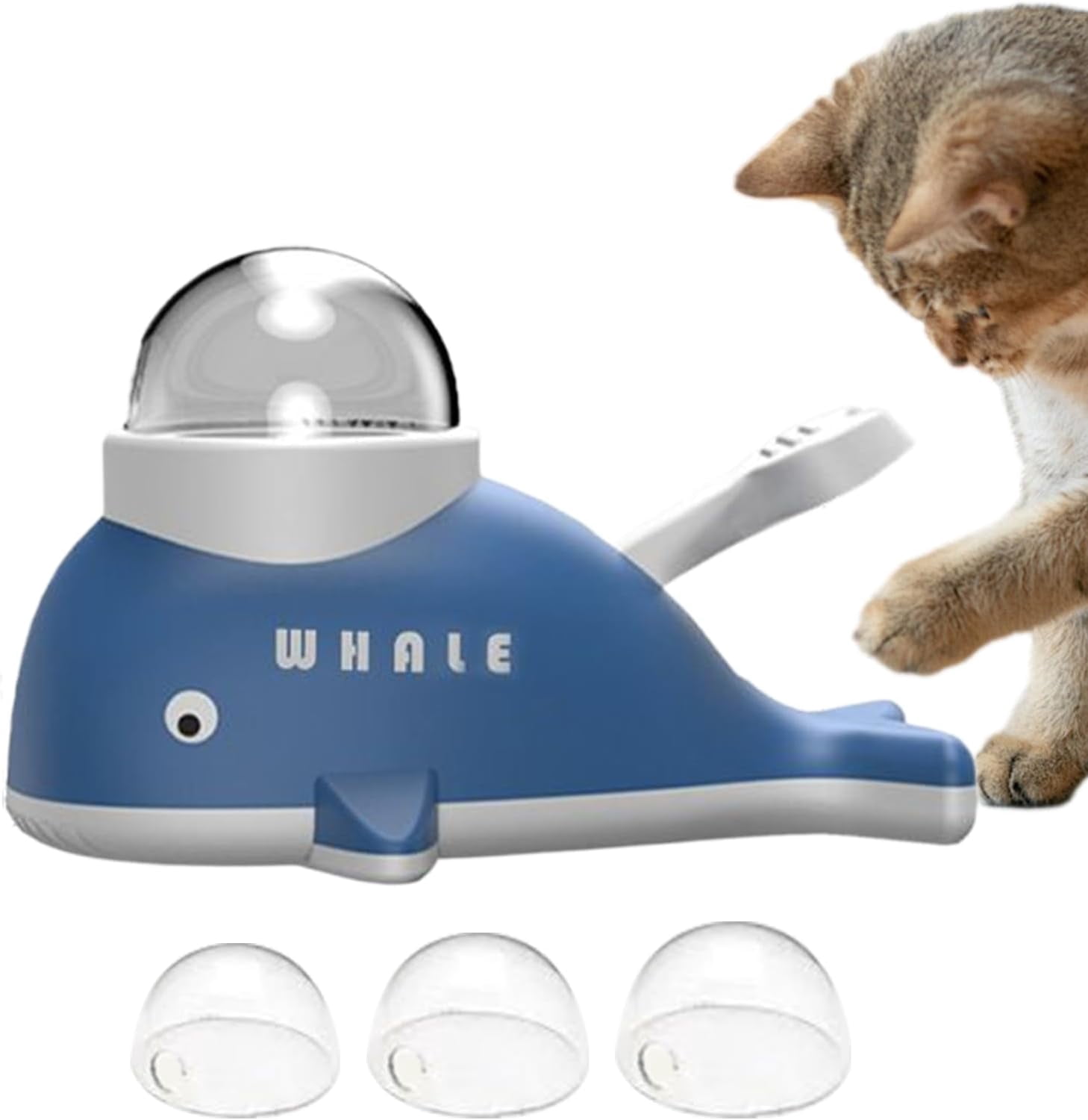 Treat Toys for Dogs - Whale-Shaped Slow Feeder Interactive Treat Dispensing Toy for Small, Medium, and Large Breeds, Promotes Healthy Eating, Pet Enrichment, Indoor Training, Boredom Relief, Exercise