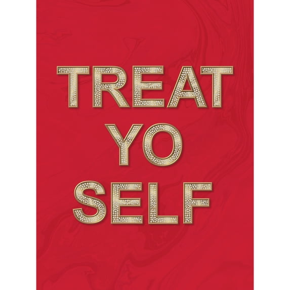 Treat Yo Self Diamond Red Extra Large XL Wall Art Poster Print