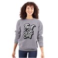 thumbnail image 1 of Treat Yo Self Funny Parks Rec Quote Women Plus Size Crewneck Sweatshirt Brisco Brands 4X, 1 of 5