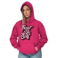 thumbnail image 1 of Treat Yo Self Funny Parks Rec Quote Women Plus Size Graphic Pullover Hoodie Brisco Brands 2X, 1 of 3
