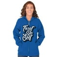 thumbnail image 1 of Treat Yo Self Funny Parks Rec Quote Women Plus Size Zipper Hoodie Brisco Brands 2X, 1 of 5
