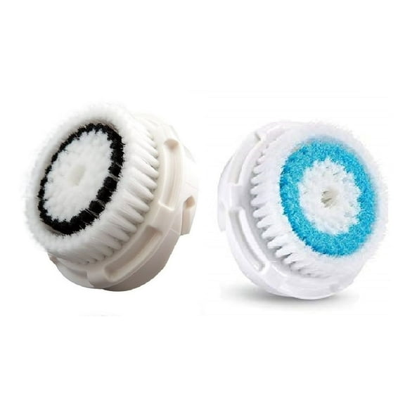 TreatMe100 1 Deep Pore Plus 1 Sensitive Combo Facial Cleansing Brush Heads Compatible with Clarisonic Mia 2 Pro, 2 Ct