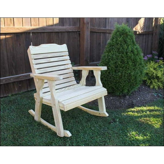 Treated Pine Crossback Rocking Chair
