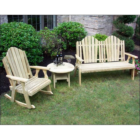 Treated Pine Curveback Bench and Rocker Group