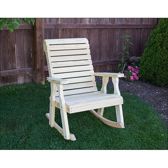 Treated Pine Rollback Rocking Chair