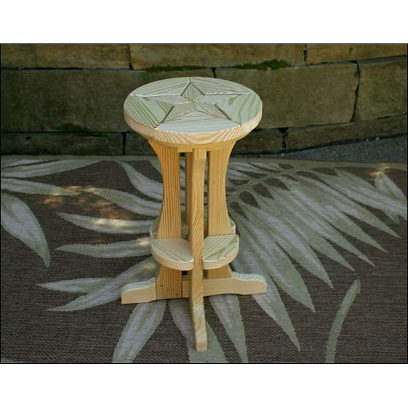 Treated Pine Star Design Pub Stool