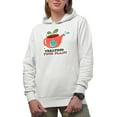 thumbnail image 1 of Treating Your Plant, Earth Day & Environmentalist Art Merch Gift, White Hooded Sweatshirt or Hoodie, Small, 1 of 5