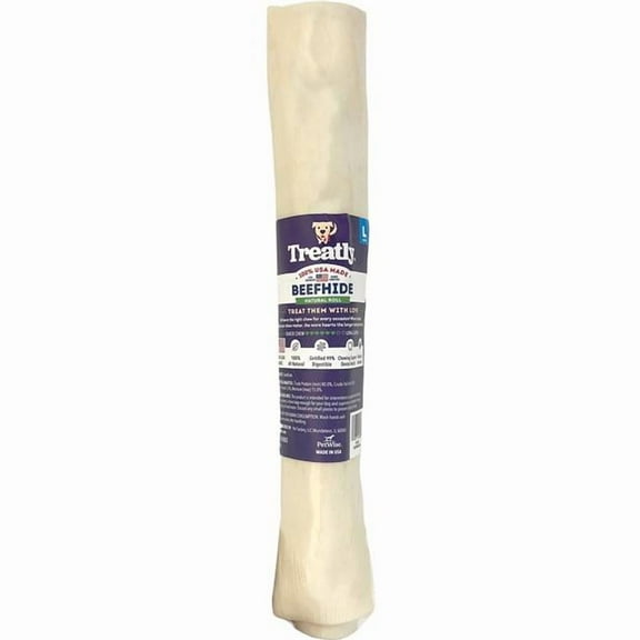 Treatly 12160 10 in. 100 Percent USA Beef Hide Rolls Banded - Natural - Case of 20
