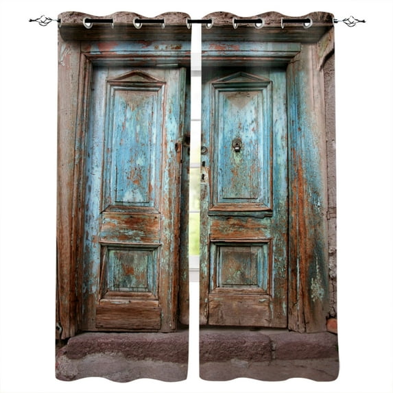 Treatments Window Drapes Curtains Kitchen Bedroom Room Living for Curtains Modern Rustic Door Wood Farm Vintage 2 panels