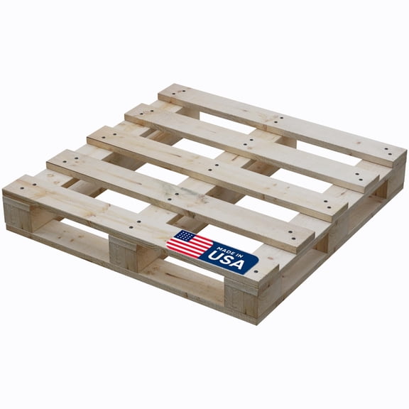 Treaton, Heavy-Duty 4-Way Entry Wooden Pallet 40x36x5, Industrial-Grade Hardwood Shipping Pallet, Durable, Reusable, Stackable, Easy to Handle, Commercial Use as a Floor-Pallet, Beige