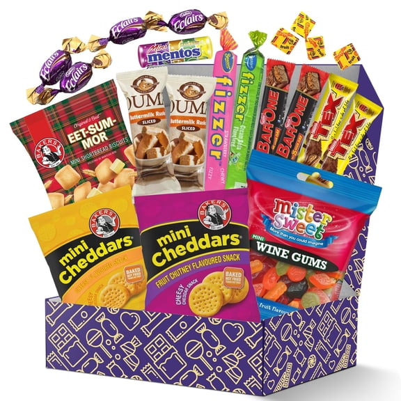 Treats from Home Mini International Exotic Snack Box Variety Pack, 21 Pieces of Premium Foreign Rare Snack Food Gifts, Mystery Box of Snacks, African Snacks for Adults and Kids