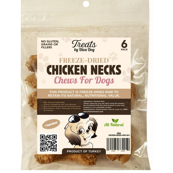 Freeze Dried Chicken Necks, 1 Ingredient, 100% Natural Dog Treats