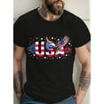 thumbnail image 1 of Trebalena Men's Plus Size Patriotic USA Eagle & Fireworks Graphic T-Shirt - 100% Cotton Regular Fit Short Sleeve Round Neck Casual Tee for Independence Day, Summer & Spring, American Flag Clothes, 1 of 4