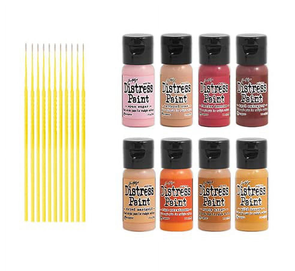 Trebbies Distress Paint Bundles - Water-based Acrylic Distress Paint Bundled Sets Detail Sticks (KITS # 1 & #2)