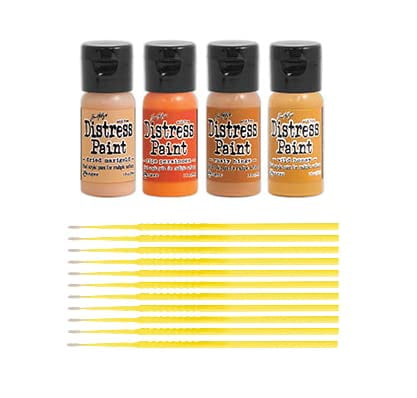 Trebbies Distress Paint Bundles - Water-based Acrylic Distress Paint Sets Detail Sticks (KIT #2)