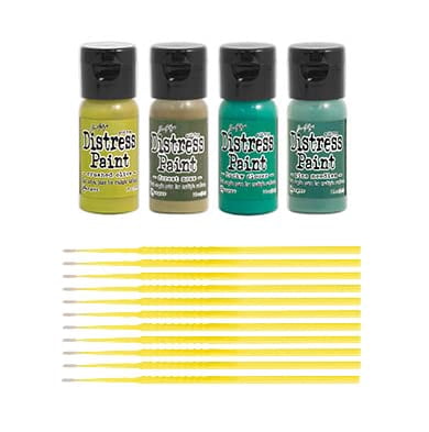 Trebbies Distress Paint Bundles - Water-based Acrylic Distress Paint Sets Detail Sticks (KIT #3)