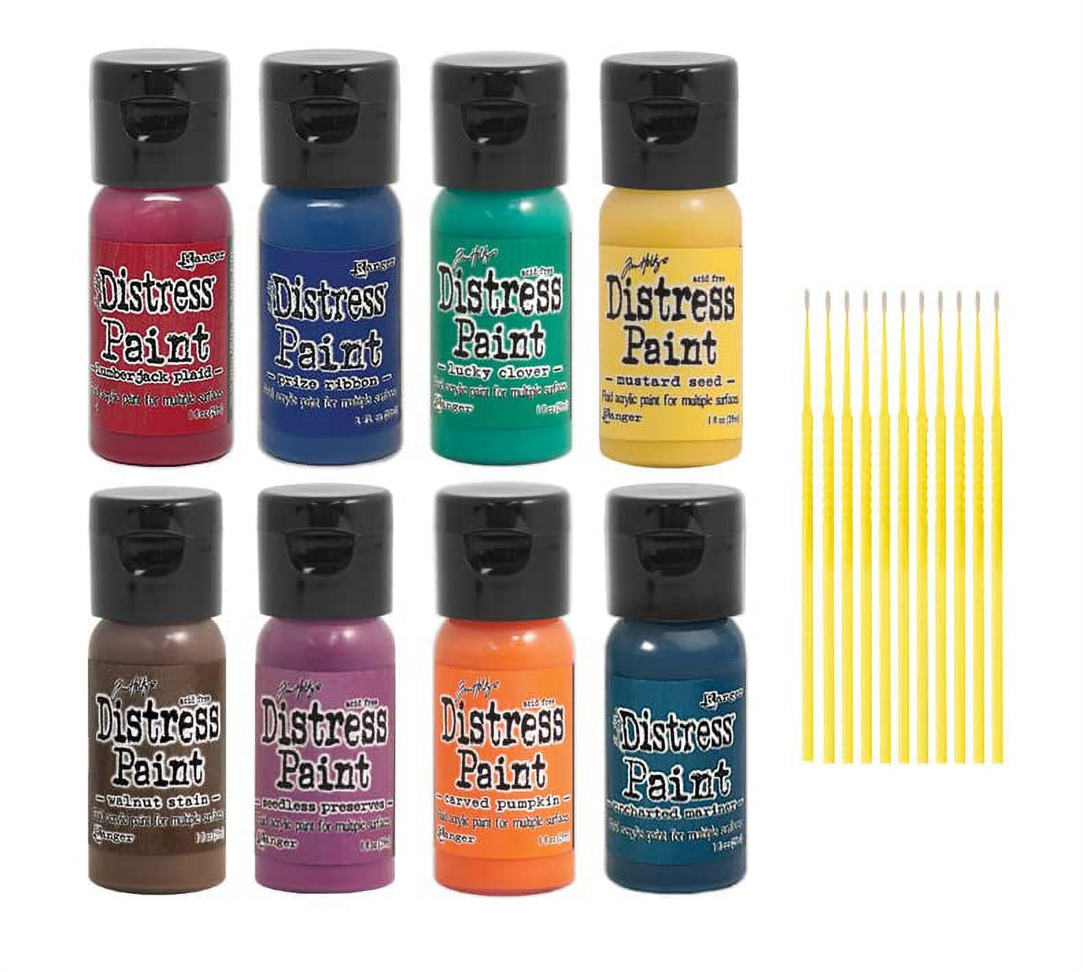 Trebbies Distress Paint Bundles - Water-based Acrylic Distress Paints Detail Sticks (BOLD COLLECTION)