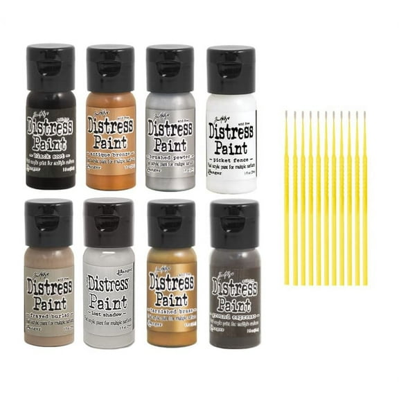Trebbies Distress Paint Bundles - Water-based Acrylic Distress Paints Detail Sticks (ELEMENTS COLLECTION)