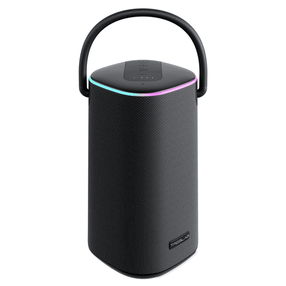 Treblab HD-Force - Portable Bluetooth Speaker - IPX6 Waterproof Speakers, Loud 60W Stereo Sound w/Bass, 25H Battery, TWS Mode, Powerbank, RGB LED Light - Wireless Speaker for Outdoor - Graphite