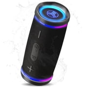 TREBLAB HD77   Waterproof Bluetooth Speaker, 30W Loud 360  Sound, Deep Bass, IPX7, TWS Pairing, RGB Lights, 20H Battery, Portable Wireless Speaker for Outdoor, Beach, Camping, Party, Travel