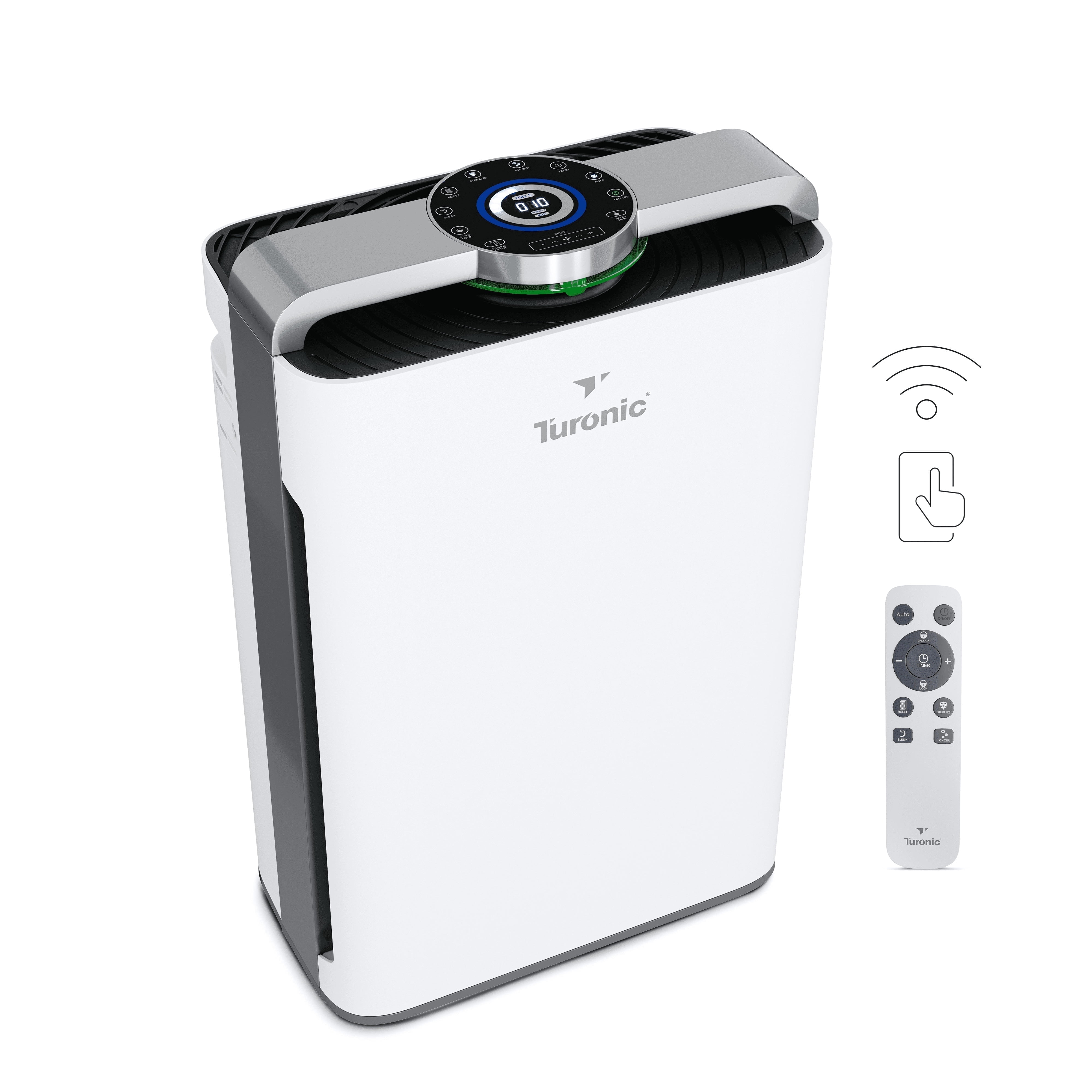 Turonic White Digital Floor-Standing Air Purifier with Humidifier