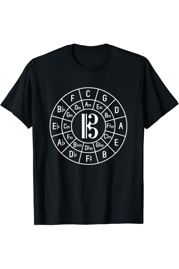 Treble Clef Circle of Fifth Composer Music Theory Musician T-Shirt mens t shirt，black，women，funny，misfits，men，journey