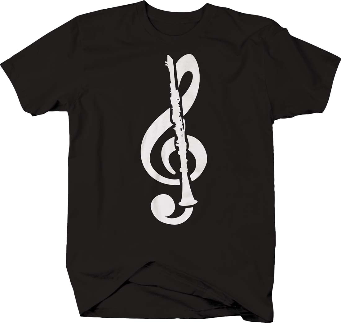 Treble Clef Band Music Notes Pitch Tshirt for Men Small Dark