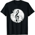 thumbnail image 1 of Treble Clef Design Musical Notes Music Lover Musician T-Shirt, 1 of 4