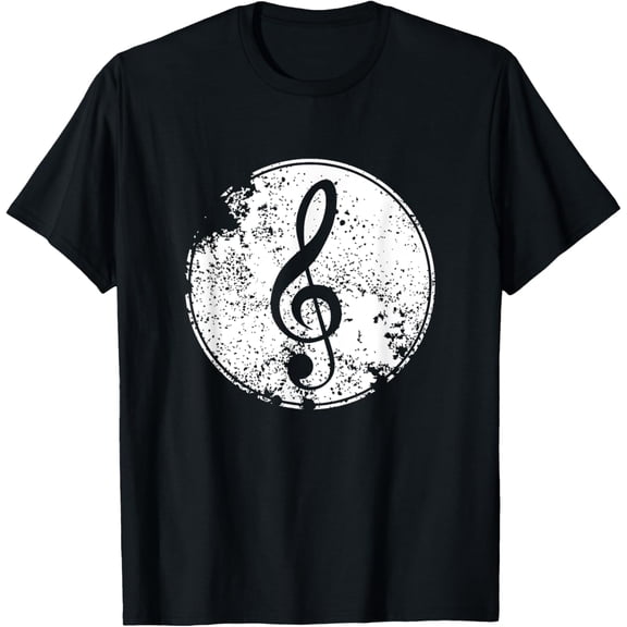 Treble Clef Design Musical Notes Music Lover Musician T-Shirt