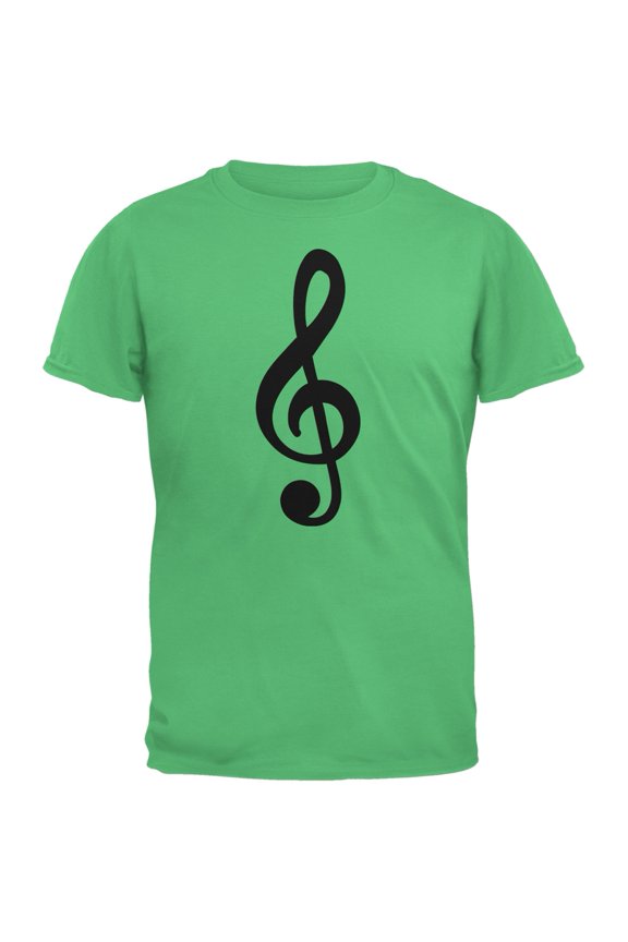 Treble Clef Irish Green Adult T-Shirt - X-Large