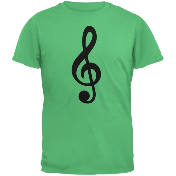 Treble Clef Irish Green Adult T-Shirt - X-Large