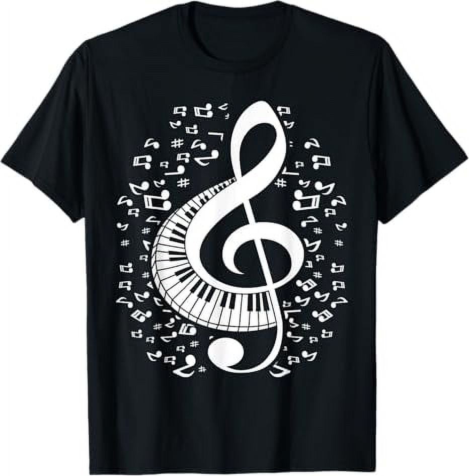 Treble Clef Keyboard Classical Music Notes Pianist Piano TShirt