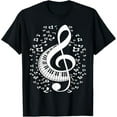 Treble Clef Keyboard Classical Music Notes Pianist Piano TShirt