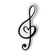 thumbnail image 1 of Treble Clef Music - 5" Magnet for Car Locker Refrigerator, 1 of 1
