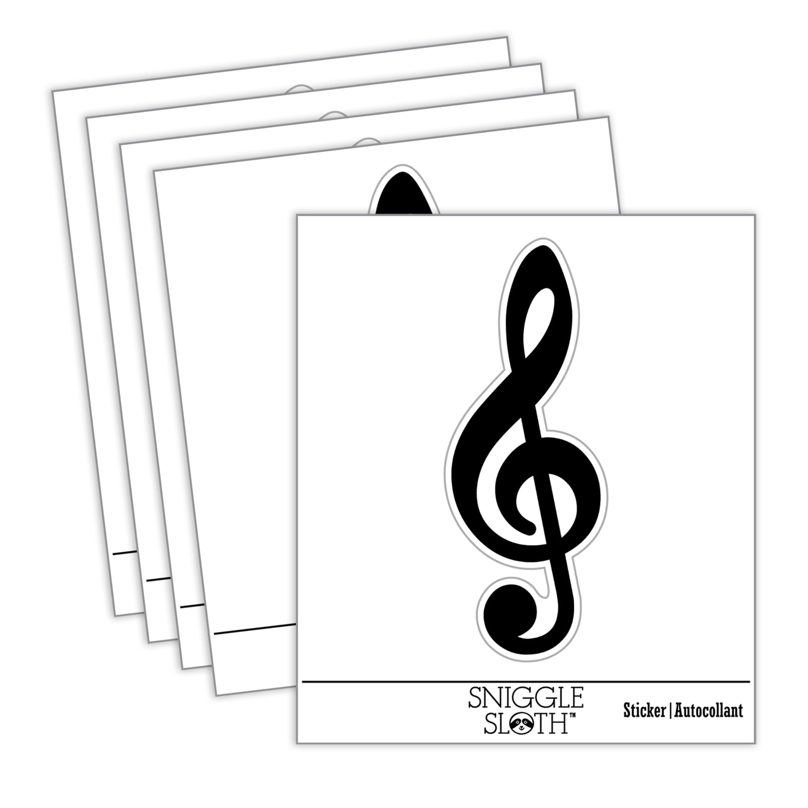 Treble Clef Music Car Window Bumper Water Bottle Phone Tablet Laptop ...