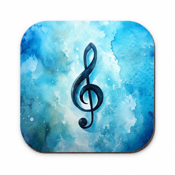 Treble Clef Music Musical Note Blue Watercolor Fridge Refrigerator Magnet
