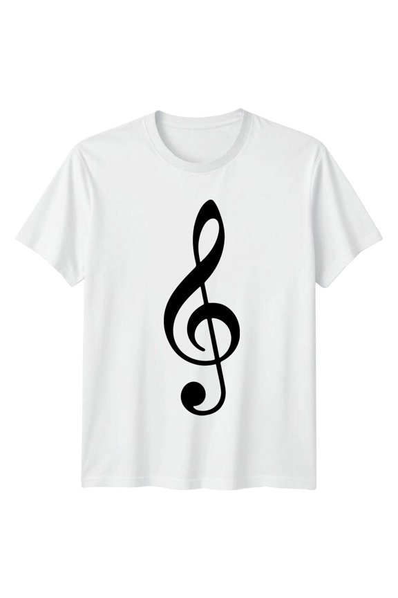 Treble Clef Music Note Mens T-Shirt Ladies Tee Graphic Unisex All Size S-5XL