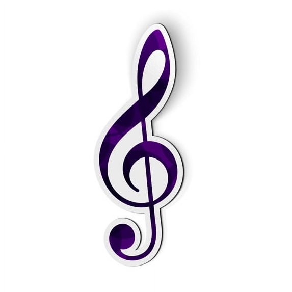 Treble Clef Purple - 5" Magnet for Car Locker Refrigerator