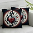 thumbnail image 1 of Treble Love and Music Notes  Burlap Linen Throw Pillow Case Cushion Cover Sofa Outdoor Decorative Square, 1 of 6