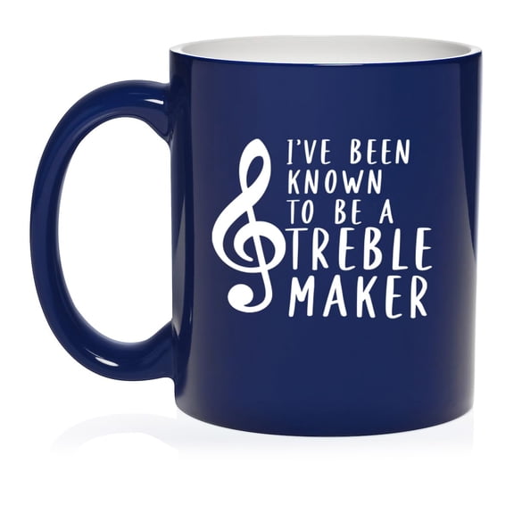 Treble Maker Funny Music Teacher Gift Ceramic Coffee Mug Tea Cup Gift (11oz Blue)