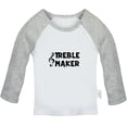 thumbnail image 1 of Treble Maker Funny T shirt For Baby, Newborn Babies T-shirts, Infant Tops, 0-24M Kids Graphic Tees Clothing (Long Gray Raglan T-shirt, 0-6 Months), 1 of 4